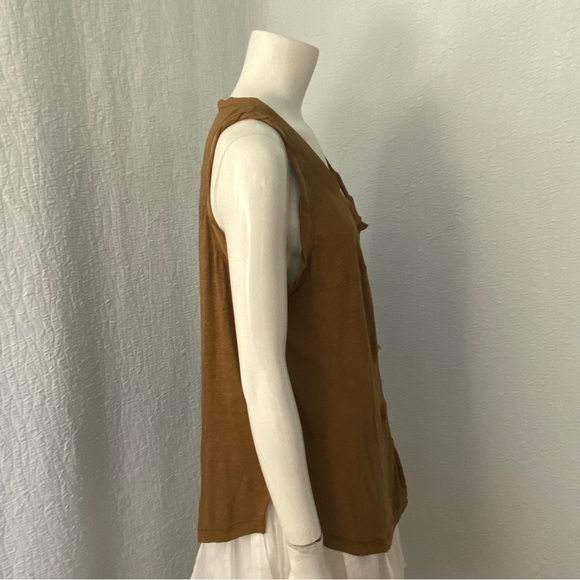 Free People NWOT Linen Tank Travelers Tank Moss - Picture 9 of 14
